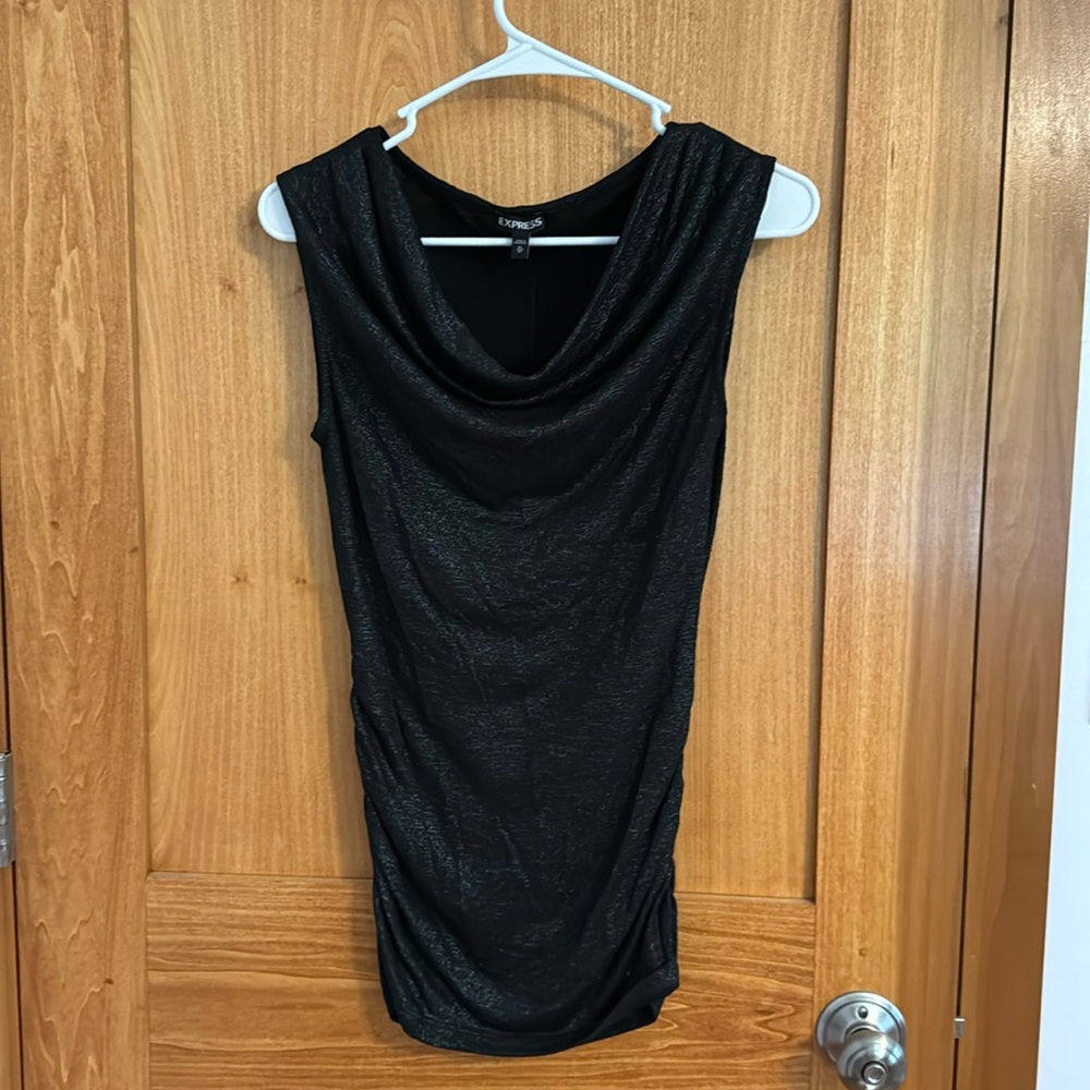 Express Black Dressy Scoop Neck Top